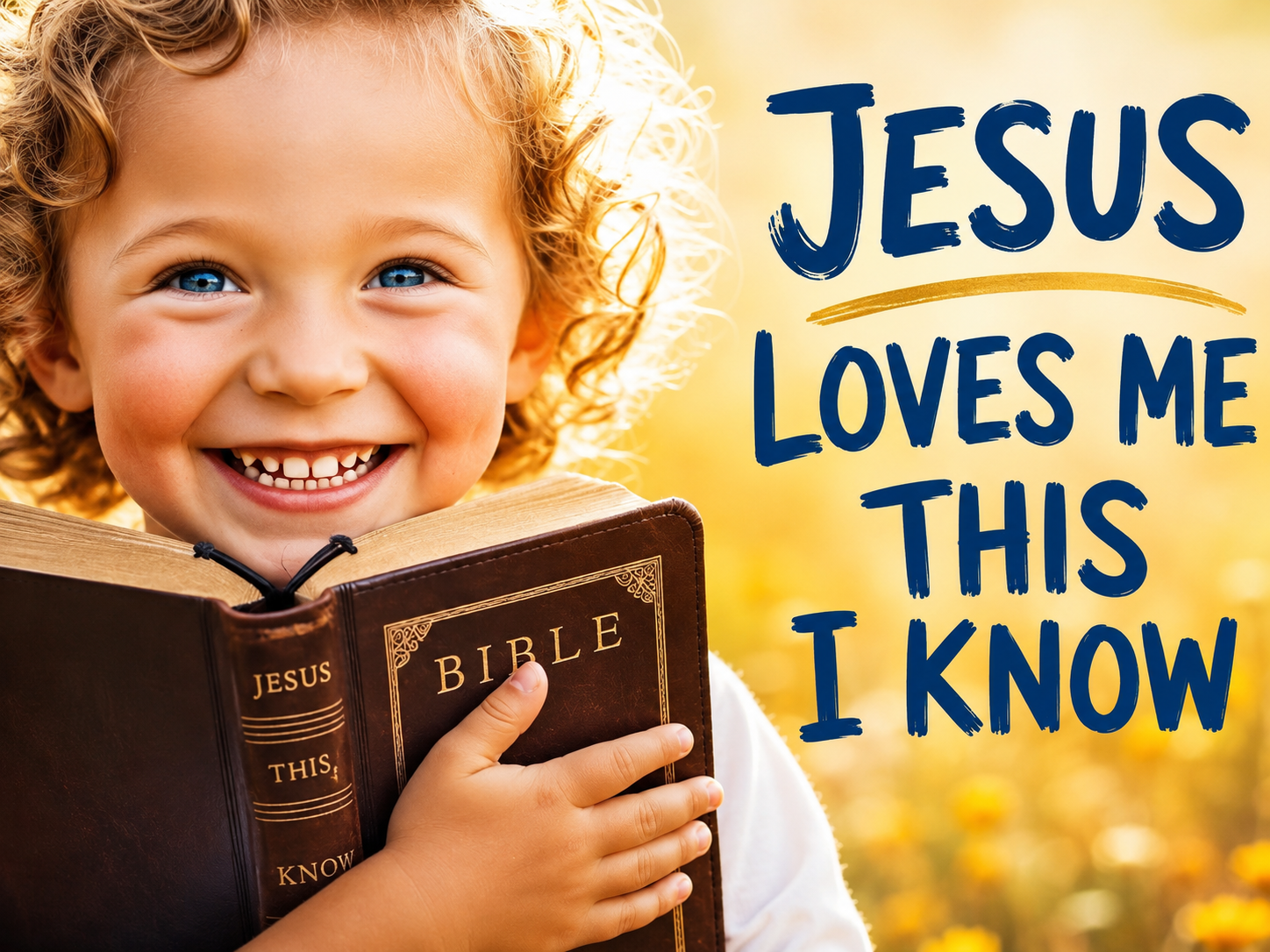 Jesus loved me, girl holding bible, the truth I need to know
